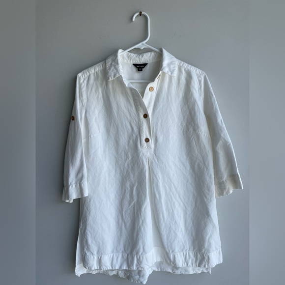 SAINT + SOFIA Tops - Saint + Sofia linen button top